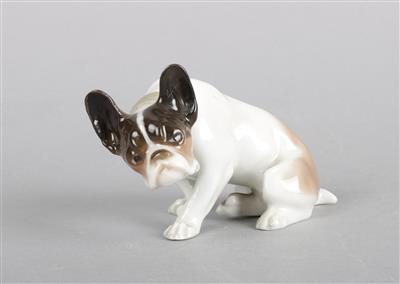 Sitzende französische Bulldogge, - Antiques