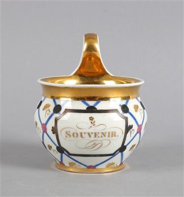 Souvenir-Tasse, kaiserliche Manufaktur, Wien 1823, - Antiquitäten