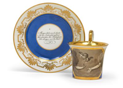 Tasse mit Wolkenhänden und schwebendem - Antiquariato