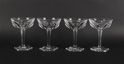 Fa. Moser - 4 Champagnerschalen, - Antiquariato