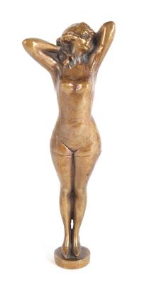 Bronze, junge Dame in Negligé, - Antiquitäten