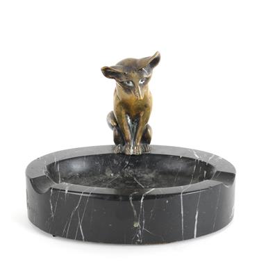 Fuchs auf Steinschale, Ascher, - Antiques