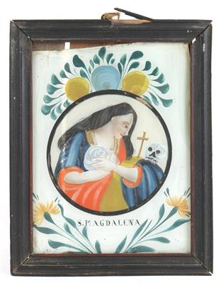 Hinterglasbild, S. Magdalena, Raimundsreuth, - Antiques