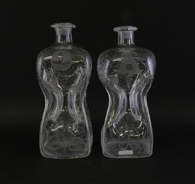 Paar Scherzflaschen, - Antiquariato