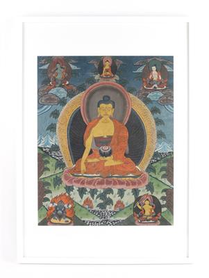 Thangka des Buddha Shakyamuni - Antiquitäten