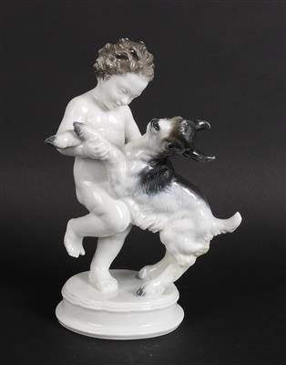 Knabe mit Zicklein, - Summer auction Antiques