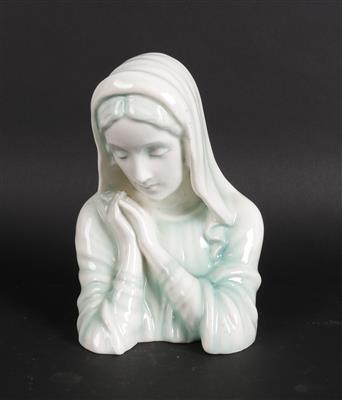 Büste Madonna mit gefalteten Händen, - Summer auction Antiques