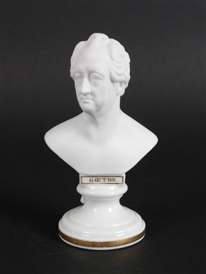 Goethe Büste, kaiserliche Manufaktur, Wien um 18(?)2 - Letní aukce Starožitnosti