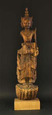 Stehende Figur der Göttin Devi, - Summer auction Antiques