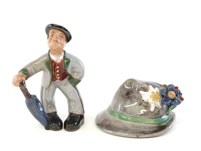 Mann mit Schirm, Hut, - Summer auction Antiques