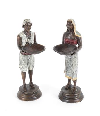 Wiener Bronze - 2 orientalische Tabletträger, - Sommerauktion Antiquitäten