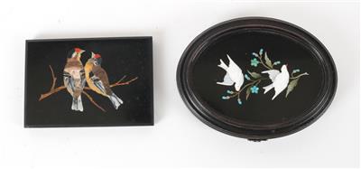 2 Pietra Dura Platten, - Summer auction Antiques