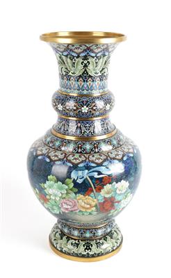 Große Cloisonné Vase, - Letní aukce Starožitnosti