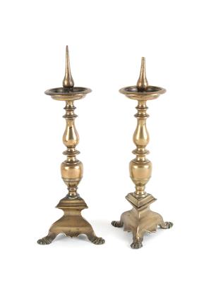 Paar barocke Kerzenleuchter, - Summer auction Antiques