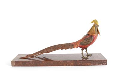 Goldfasan, Wiener Bronze, - Summer auction Antiques