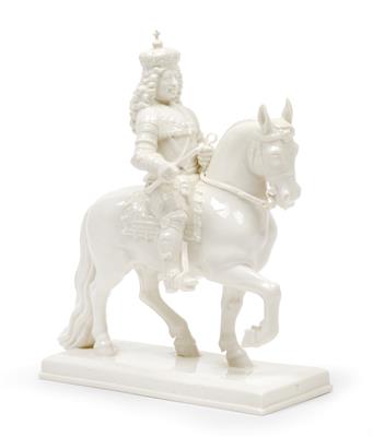 "Jan Wellem Düsseldorf" König Jan Wellem reitet auf dem Pferd in Rüstung, - Summer auction Antiques
