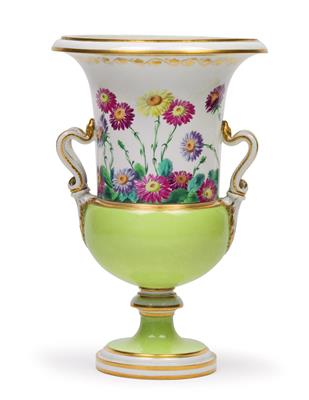 Vase mit Doppelschlangenhenkeln, - Sommerauktion Antiquitäten
