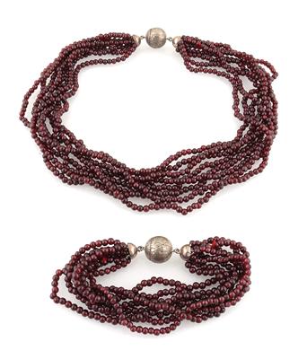 Collier und Armband, - Antiquitäten