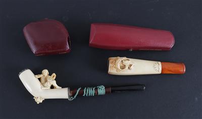 Pfeifenkopf und Zigarrenspitz, - Antiquitäten