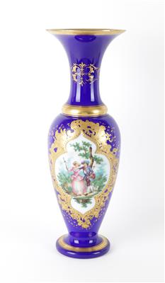 Vase mit Schäferpaar, - Antiquitäten