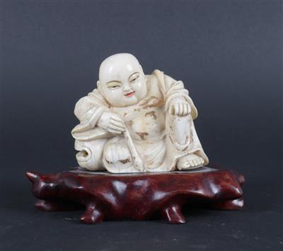 Hotei mit Mokugyo, - Antiques