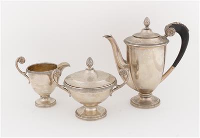 Wiener Silber Kaffeegarnitur, - Antiques