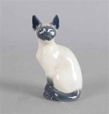 Sitzende Siamkatze, - Antiques