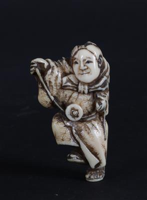 Netsuke eines Jojo-Spielers, - Japanische Kunst