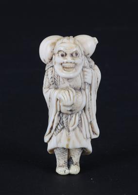 Netsuke eines Sennin mit Kalebasse, - Antiques