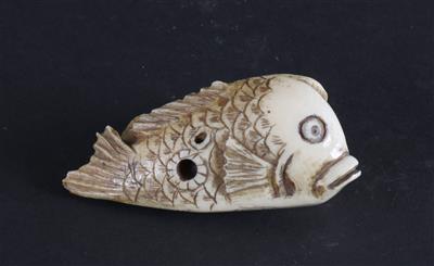 Netsuke zweier Fische, Japan, Meiji Zeit, signiert Gyokumin - Japanische Kunst