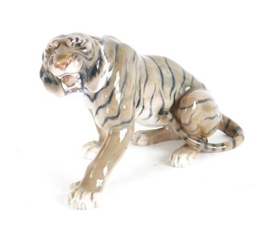 Sitzender Tiger, - Antiquitäten