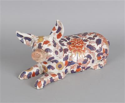 Liegendes Schwein, - Antiquariato