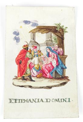 Pergamentbild, Epiphania Domini, - Starožitnosti