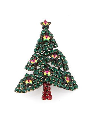 Weihnachtsbaum-Brosche, - Antiquariato