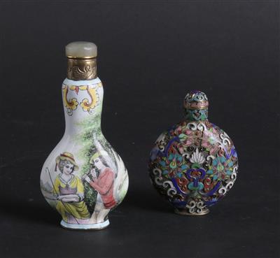 Cloisonné- und Email-Snuff Bottle, - Antiques