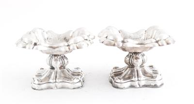 Paar Silber Gewürzschälchen von 1838, - Antiquitäten