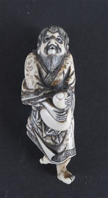 Netsuke eines Sennin mit Kalebasse, Japan, um 1800 - Antiquitäten