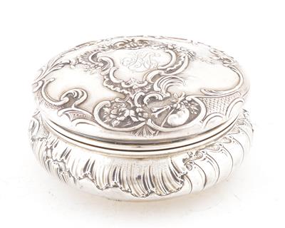 Französische Silber Deckeldose, - Antiques