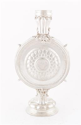 Silber Pilgerflasche, - Antiques