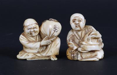 2 Netsuke, - Antiquitäten