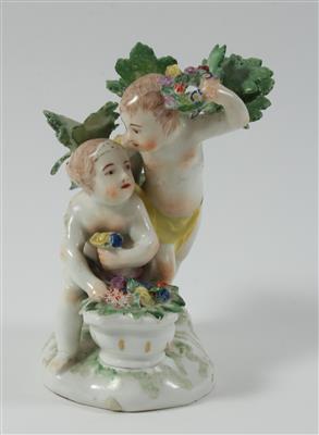 Amoretten-Gruppe mit Laubbaum, - Antiques