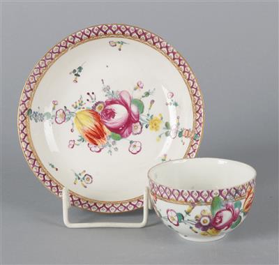 Tasse mit Untertasse, Frankenthal um 1773/74, - Antiquariato