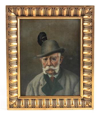 Kaiser Franz Joseph I. im Ischler Jagdkostüm, - Antiques
