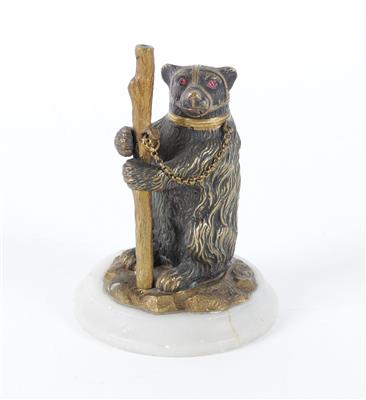 Tintenfass in Form eines Bären, - Antiquitäten