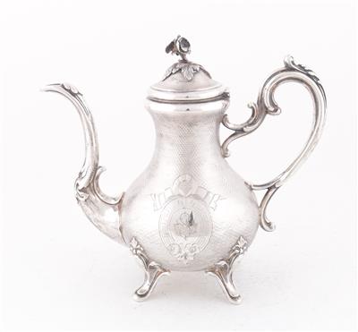 Französische Silber Kaffeekanne, - Antiques