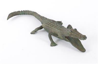 Bronze Krokodil, - Antiques