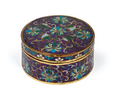 Cloisonné Deckeldose, China 18. Jh. - Asiatica a Umění