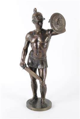 Statuette eines antiken Kriegers, - Antiquariato