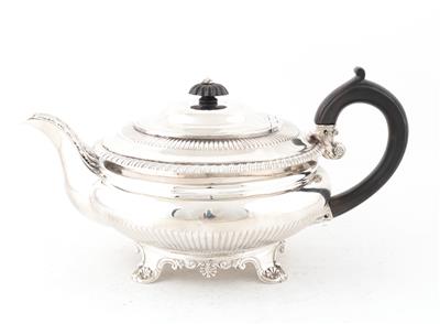 Londoner Silber Teekanne, - Silver
