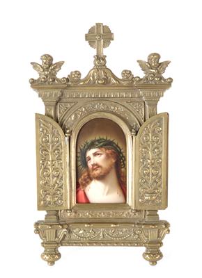 Porzellanbild Ecce Homo, - Antiques